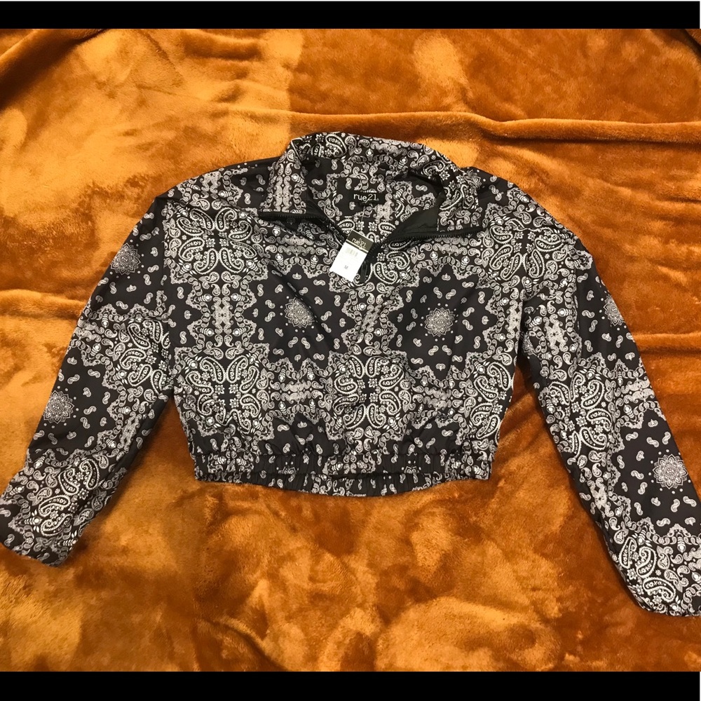 Bandana Styled Crop Jacket